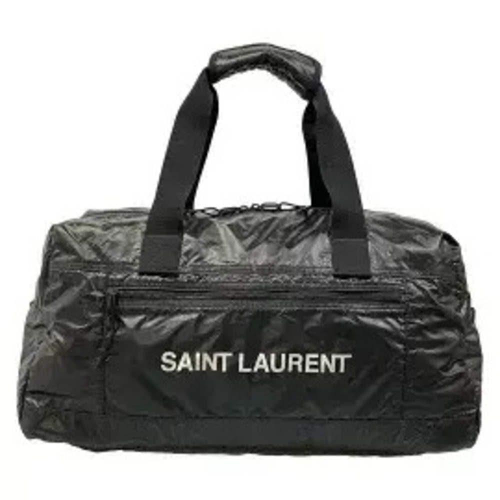 Saint Laurent Paris Nooks Duffle Boston Bag Leather Black